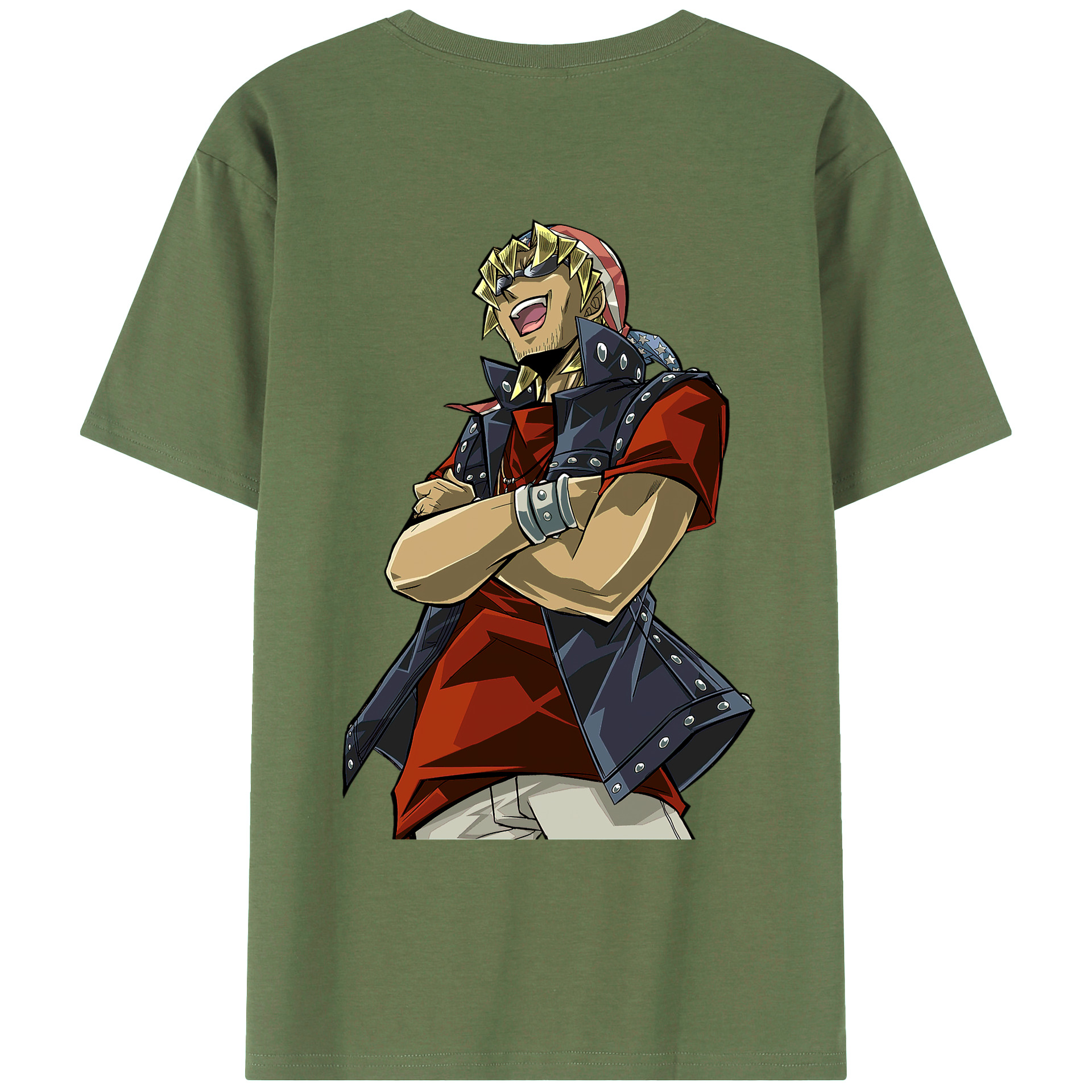 （画像用） 遊☆戯☆王 Yu-Gi-Oh! 綿100％ メンズ半袖Tシャツ（バックプリント） 通気性